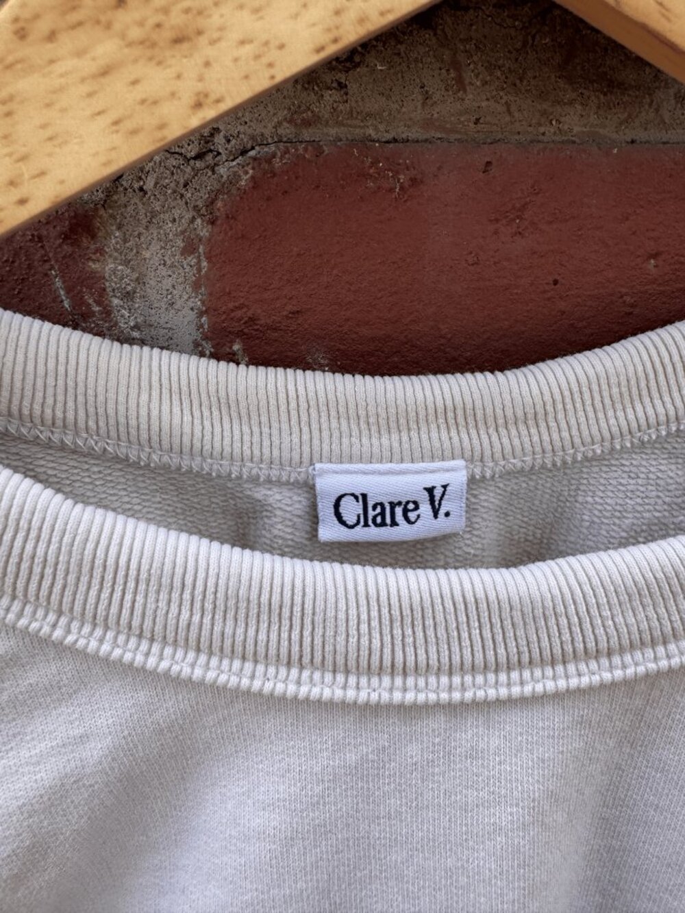 Clare V. Oui Long Sleeve Sweatshirt Crewneck Top XS Pullover - Picture 2 of 5